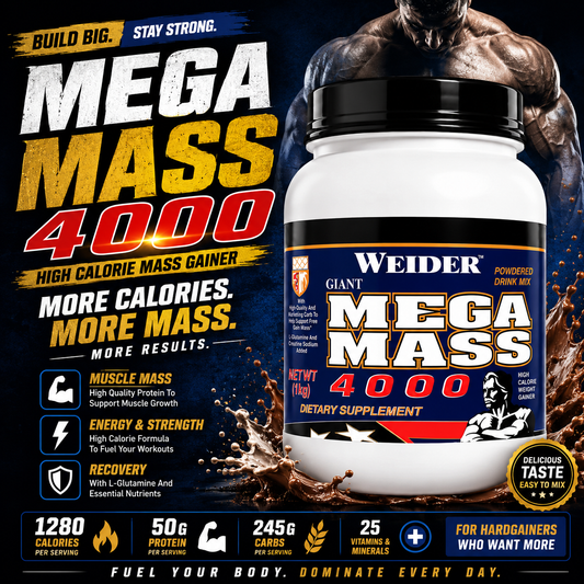 Mega Mass 4000™ High-Calorie Weight Gainer (1KG)