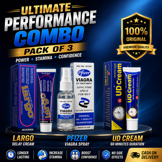 🔥 ULTIMATE PERFORMANCE COMBO 🔥 PACK OF 3-Largo • Pfizer Spray • UD Cream
